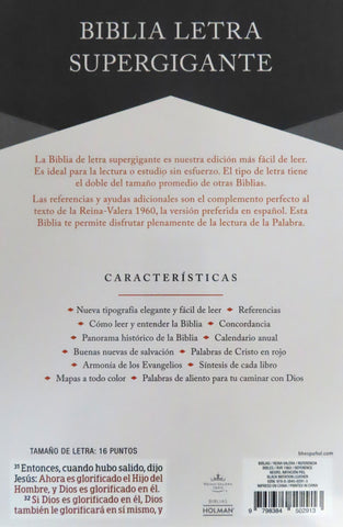 Image of Biblia RVR 1960 Super Gigante Negro Símil Piel (Edición 2023)