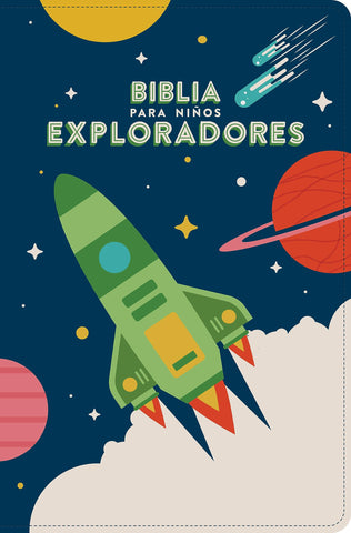 Image of Biblia RVR 1960 para Niños Exploradores Azul Cósmico Símil Piel