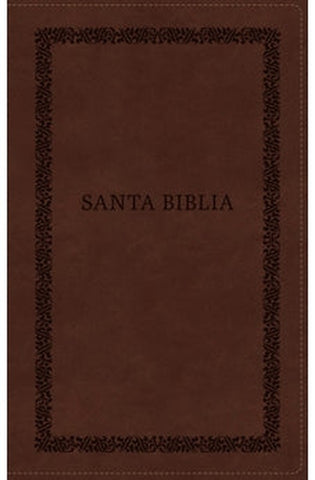 Image of Biblia RVR 1960 Ultrafina Tierra Santa Letra Grande Símil Piel Café con Cierre