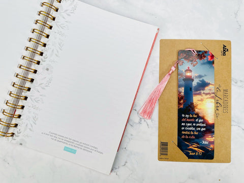 Image of Marcador de Libro con Tassel. Yo Soy la Luz del Mundo