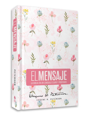 Biblia El Mensaje Rosa Floral Tapa Dura