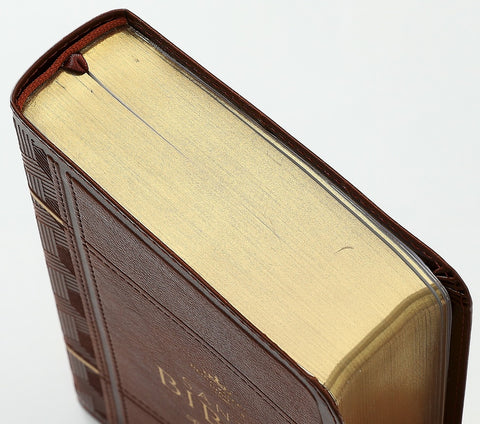 Image of Biblia RVR 1960 Letra Grande Tamaño Manual Neoclassic Café Claro Símil Piel