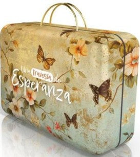 Una Travesía de Esperanza Caja de Promesas Metálica Maleta