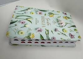 Image of Biblia RVR 1960 Letra GrandeTamaño Manual Colección Supreme Turquesa con Flores Símil Piel
