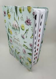 Image of Biblia RVR 1960 Letra GrandeTamaño Manual Colección Supreme Turquesa con Flores Símil Piel