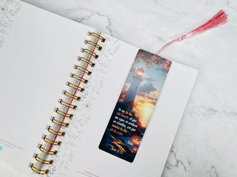 Image of Marcador de Libro con Tassel. Yo Soy la Luz del Mundo
