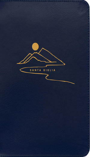 Biblia NTV Compacta Letra Gigante con Filament Símil Piel Azul Letra Roja Cierre