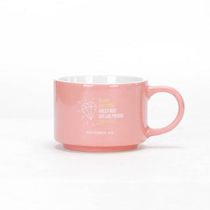 Pack Taza 12 OZ + Llavero de Caucho Colección Primor Mujer Virtuosa