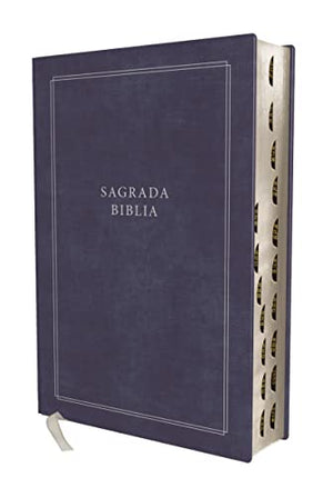 Biblia Católica Tamaño Personal Tapa Dura Azul con Índice