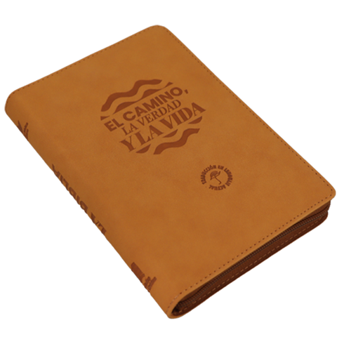 Image of Biblia TLA El Camino La Verdad y La Vida Mediana Letra Grande Símil Piel Miel Código QR
