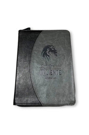 Libreta Imitación Piel Negro con Cierre: Esfuérzate