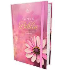 Biblia RVR 1960 Letra GrandeTamaño Manual Tapa Dura Flor rosa Tapa Dura