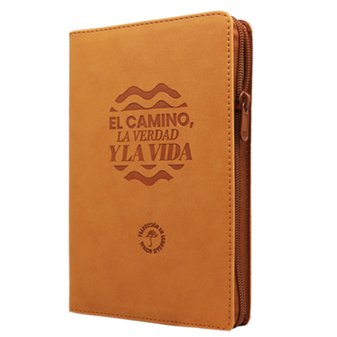 Image of Biblia TLA El Camino La Verdad y La Vida Mediana Letra Grande Símil Piel Miel Código QR