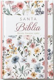 Biblia RVR 1960 Letra GrandeTamaño Manual Tapa Dura Primavera blanca Tapa Dura