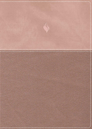 Biblia RVR 1960 de Estudio de la Vida Piel dos Tonos Oro Rosa