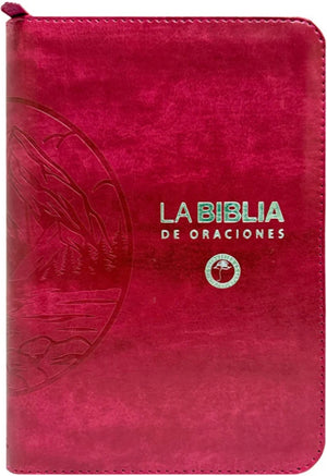 Biblia TLA Oraciones Mediana Letra Grande Símil Piel Fucsia Cierre PJR