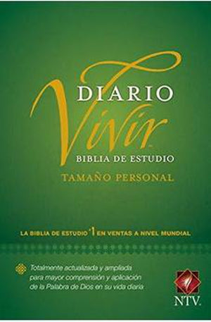 Biblia NTV de Estudio Diario Vivir Tamaño Personal Verde Tapa Dura