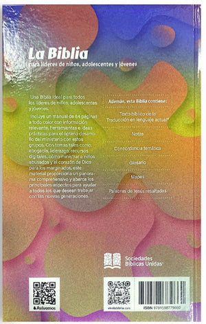 Biblia TLA de Estudio Avivemos Mediana Letra Grande Tapa Dura Colores