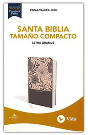 Biblia RVR 1960 Compacta Tapa Dura Azul Floral Índice