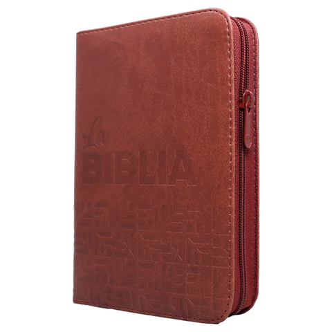 Image of Biblia TLA Chica Letra Chica Símil Piel Café Cierre