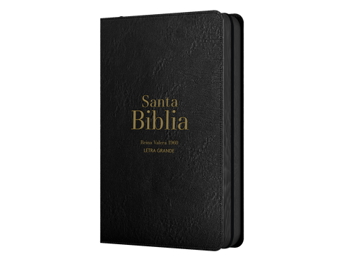 Image of Biblia RVR 1960 Letra Grande Tamaño Manual Símil Piel Negro con Cierre e Índice