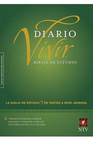 Biblia NTV de Estudio Diario Vivir Letra Grande Verde Tapa Dura con Índice