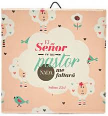 Plaqué Cerámico de Sobremesa: El Señor es mi Pastor