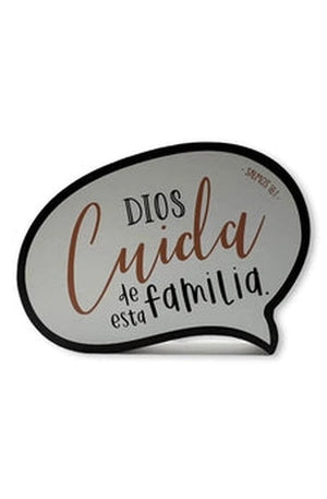 Plaqué Palabras Sabias de la Biblia Dios Cuida de Esta Familia