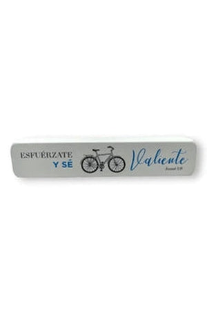Bloque Decorativo Madera Esfuérzate y Sé Valiente