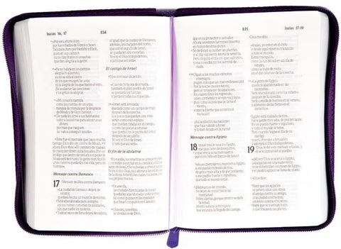 Image of Biblia TLA Mediana Letra Mediana Símil Piel Lila