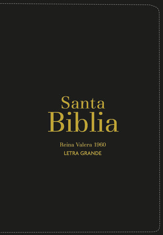 Image of Biblia RVR 1960 Letra Grande Tamaño Manual Símil Piel Negro con Cierre e Índice