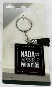 Image of Llavero Acrílico con Tassel. Nada es Imposible