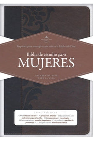 Biblia RVR 1960 de Estudio para Mujeres Café Símil Piel