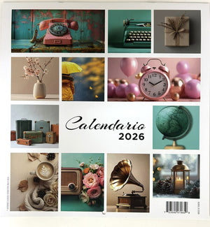 Calendario Vintage 2026 Libro-café