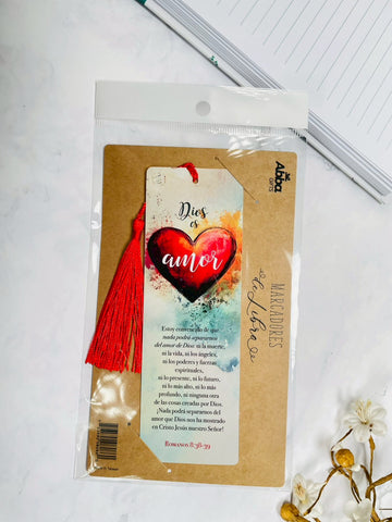 Image of Marcador de Libro con Tassel. Dios es Amor