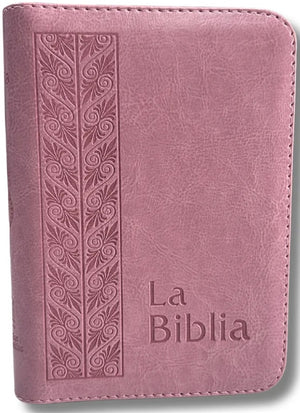 Biblia TLA Chica Letra Chica Símil Piel Rosa Cierre