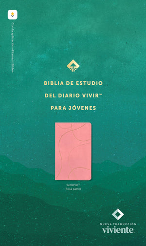 Biblia NTV de Estudio Diario Vivir para Jóvenes Rosa Pastel Símil Piel
