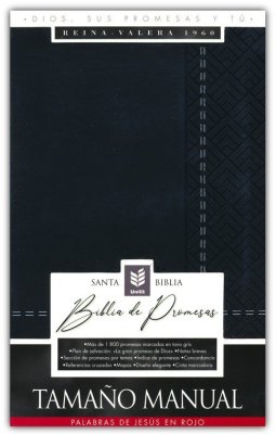 Biblia RVR 1960 de Promesas Tamaño Manual Edición Negro Imitación Piel con Índice
