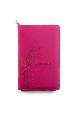Biblia RVR 1960 Promesas Letra Grande Tamaño Manual Rosada Cierre Índice