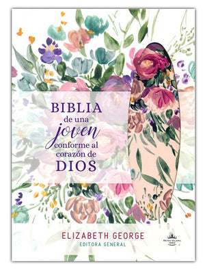 Biblia RVR 1960 de Una Joven Conforme al Corazón de Dios Lujo Flores