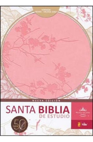 Biblia RVR 1960 de Estudio Serie 50 Piel dos Tonos Rosado