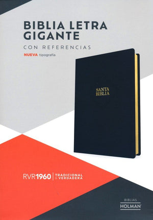 Biblia RVR 1960 Letra Gigante Negro Piel