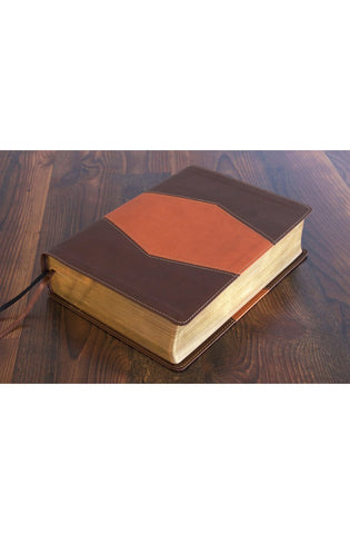 Image of Biblia RVR 1960 de Estudio Holman Chocolate Terracota Símil Piel