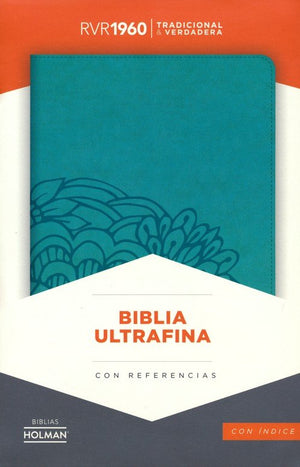 Biblia RVR 1960 Ultrafina Aqua Símil Piel con Índice