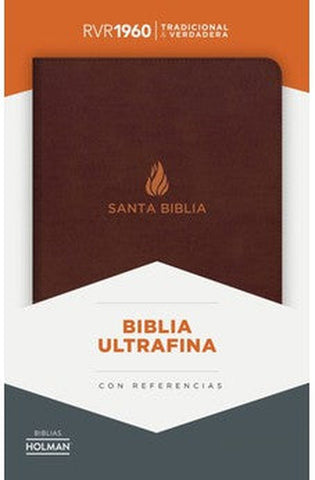 Image of Biblia RVR 1960 Ultrafina Marrón Piel Fabricada