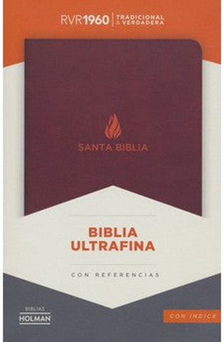 Image of Biblia RVR 1960 Ultrafina Marrón Piel Fabricada con Índice