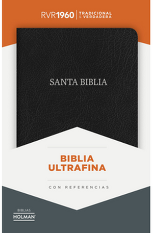 Biblia RVR 1960 Ultrafina Negro Piel Fabricada con Índice