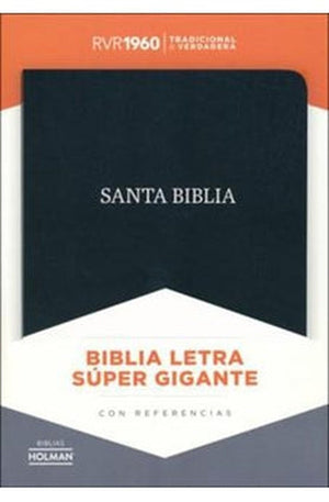 Biblia RVR 1960 Letra Súper Gigante Negro Piel Fabricada