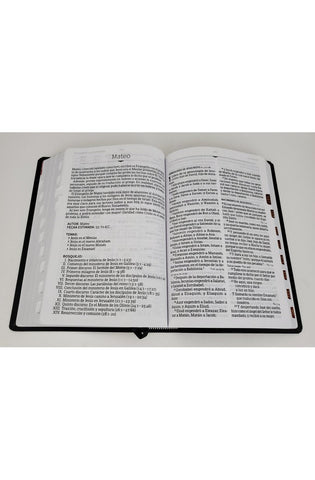 Image of Biblia RVR 1960 Letra Gigante Piel Fabricada Negro con Índice