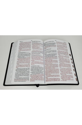 Image of Biblia RVR 1960 Letra Gigante Piel Fabricada Negro con Índice